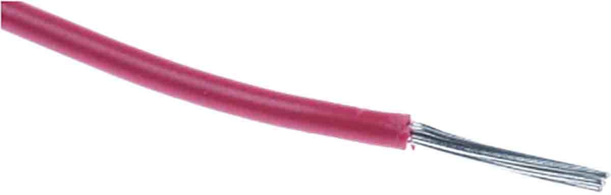 TieDex UK Red 2.1 mm² Hook Up Wire, 14 AWG, 41/0.25 mm, 0.25 mm core strands, 305 m, Polyvinyl Chloride