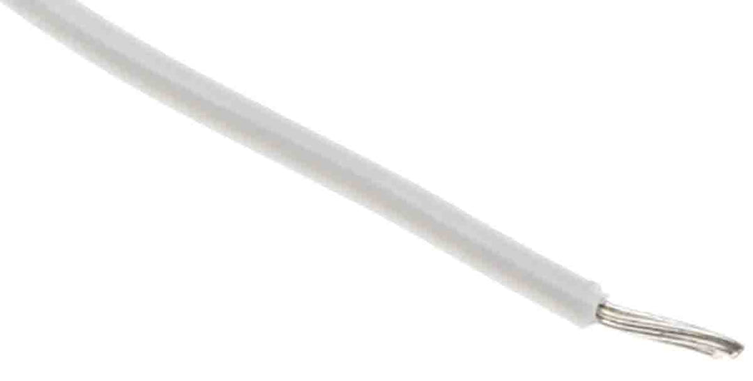 TieDex UK White 1.3 mm² Hook Up Wire, 16 AWG, 26 x 0.25 mm, 250 μm core strands, 305 m, Modified Polyphenylene Ether