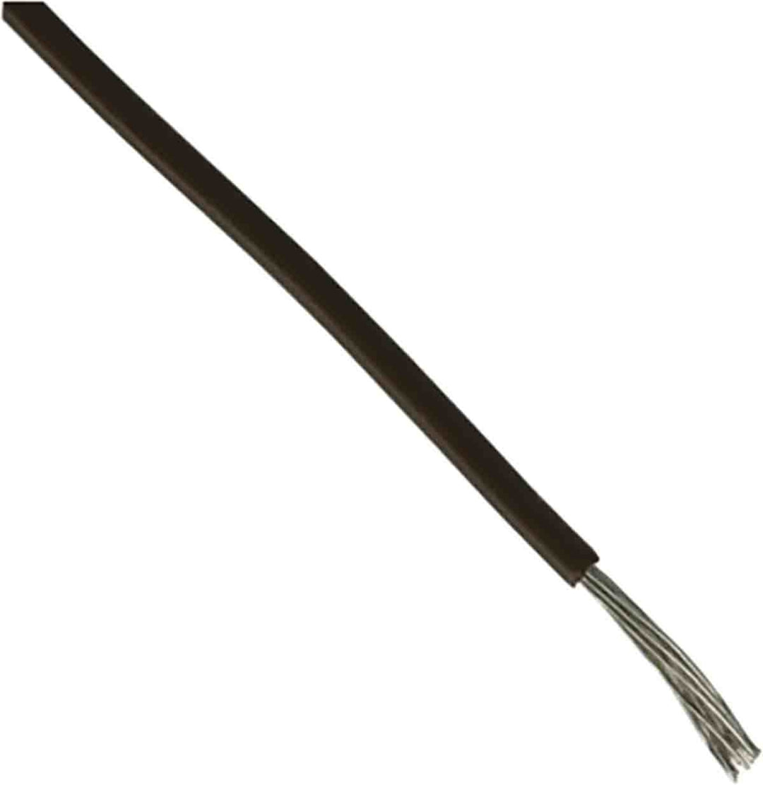 TieDex UK Black 0.81 mm² Hook Up Wire, 18 AWG, 16 x 0.25 mm, 250 μm core strands, 305 m, Modified Polyphenylene Ether
