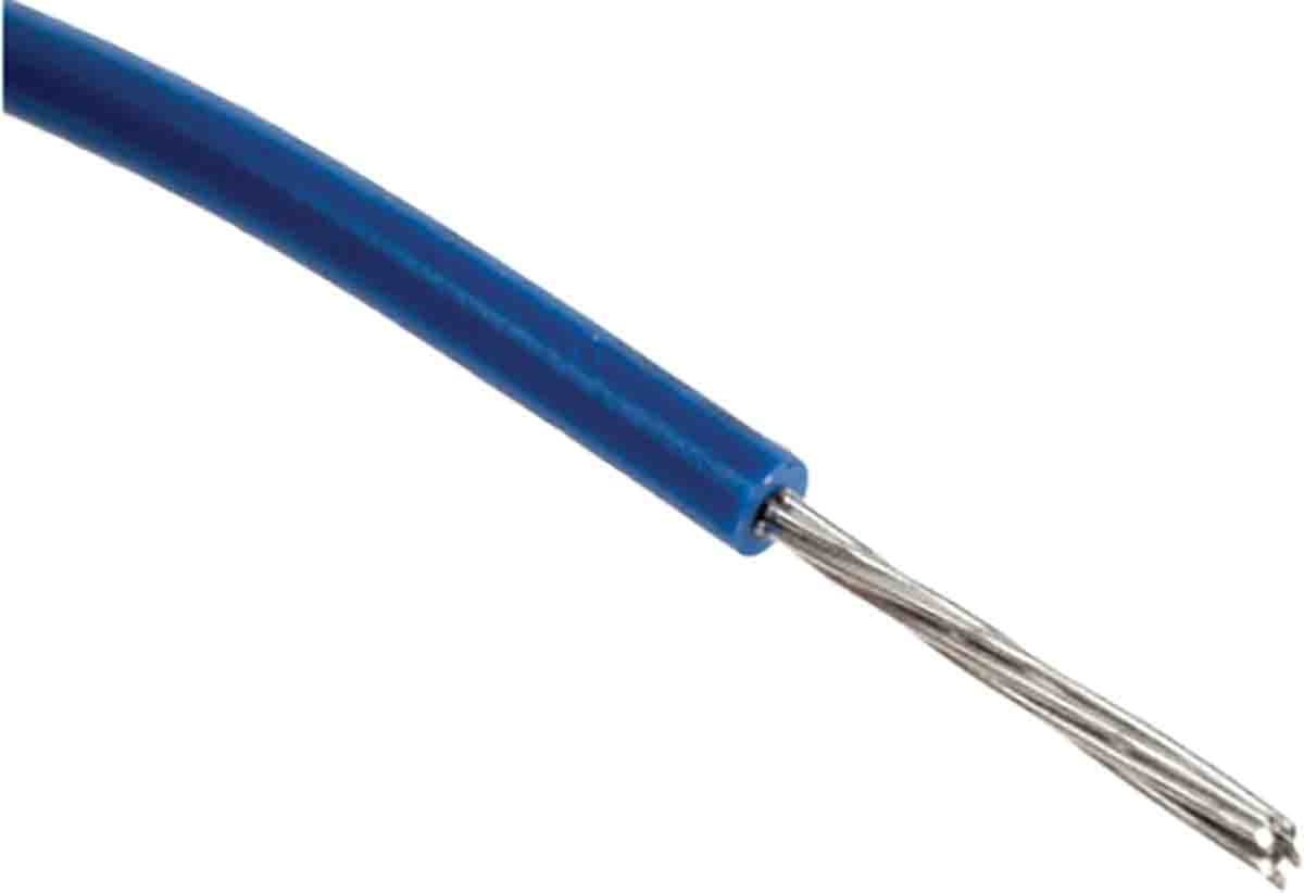 TieDex UK Blue 0.81 mm² Hook Up Wire, 18 AWG, 16 x 0.25 mm, 250 μm core strands, 305 m, Modified Polyphenylene Ether