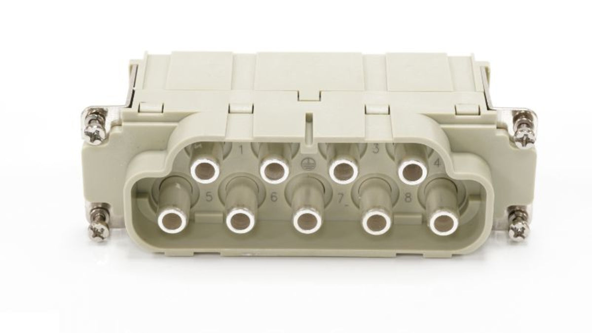 TieDex UK Heavy Duty Power Connector Insert, 100A Male, 8 Contacts