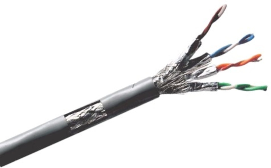 TieDex UK Cat7a Ethernet Cable, 500 m, Grey, Shielded Low Smoke Zero Halogen