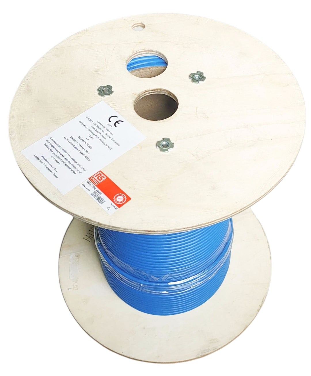 TieDex UK Cat7a Ethernet Cable, Shielded Screened, 100 m, Blue Low Smoke Zero Halogen