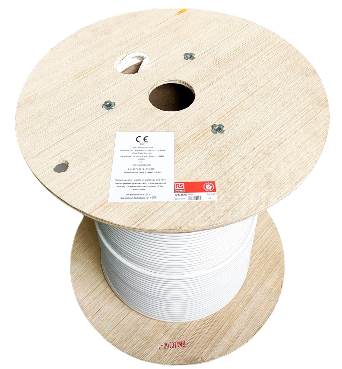 TieDex UK Cat6a Ethernet Cable Solid Solid, 500 m, White, Shielded Low Smoke Zero Halogen