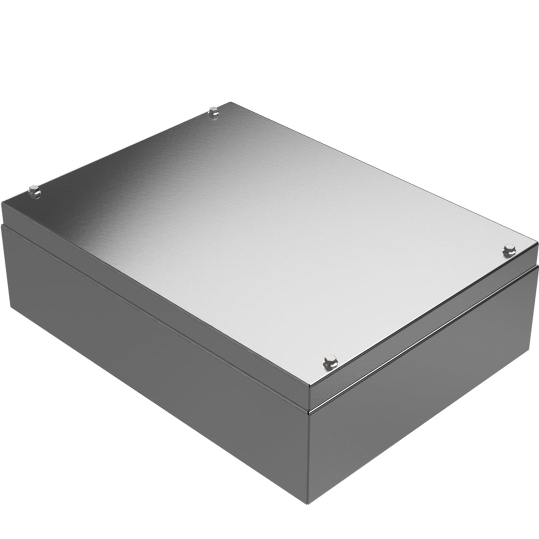 TieDex UK Grey Natural Lid 304 Stainless Steel General Purpose Enclosure, IP66, IK09, IK08, 300 mm x 120 mm x 400 mm