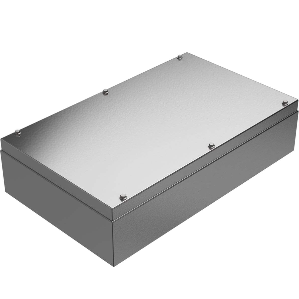 TieDex UK Grey Natural Lid 304 Stainless Steel General Purpose Enclosure, IP66, IK09, IK08, 500 mm x 120 mm x 300 mm