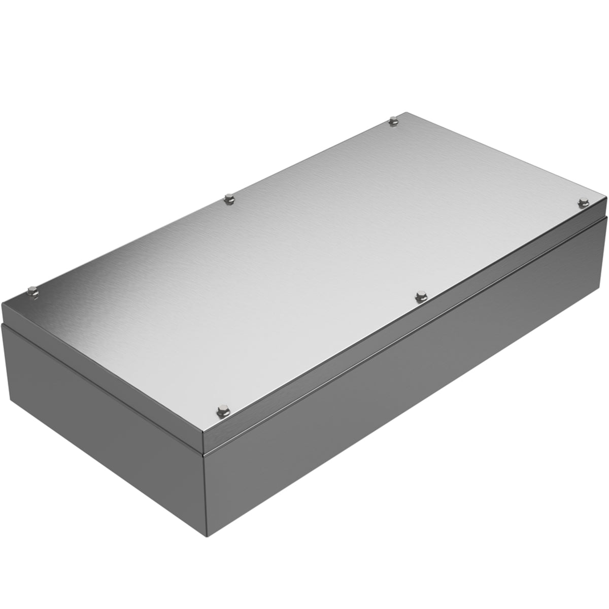 TieDex UK Grey Natural Lid 304 Stainless Steel General Purpose Enclosure, IP66, IK09, IK08, 600 mm x 120 mm x 300 mm
