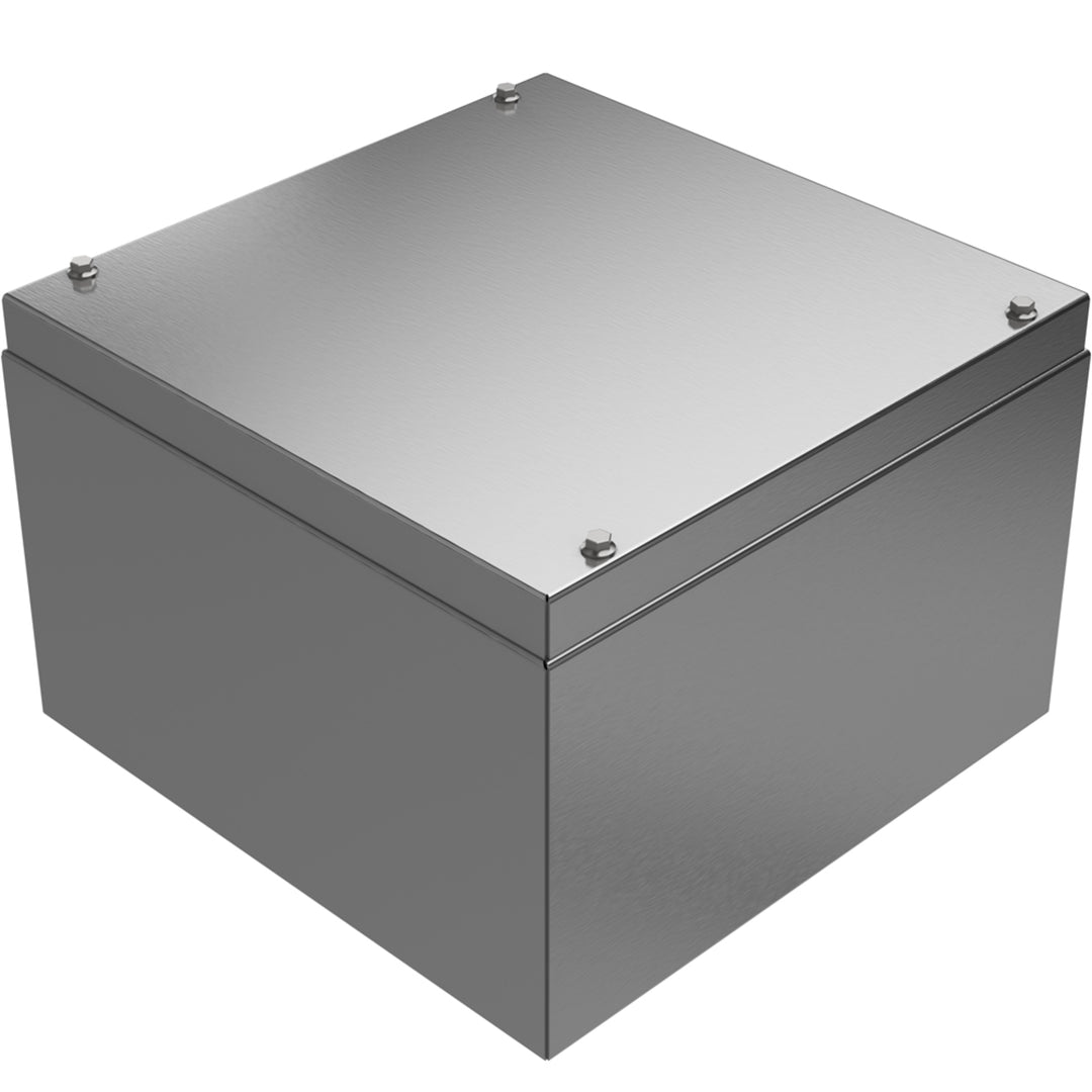 TieDex UK Grey Natural Lid 304 Stainless Steel General Purpose Enclosure, IP66, IK08, IK09, 300 mm x 200 mm x 300 mm