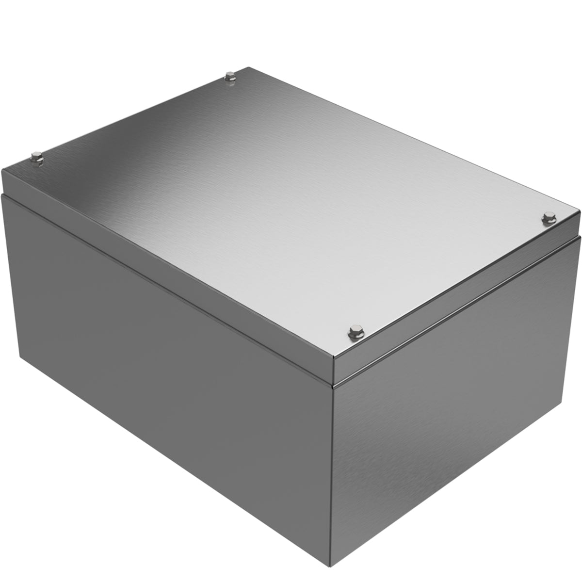 TieDex UK Grey Natural Lid 304 Stainless Steel General Purpose Enclosure, IP66, IK09, IK08, 400 mm x 300 mm x 200 mm