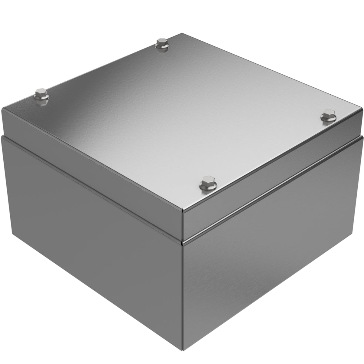 TieDex UK Grey Natural Lid 304 Stainless Steel General Purpose Enclosure, IP66, IK08, IK09, 200 mm x 120 mm x 200 mm