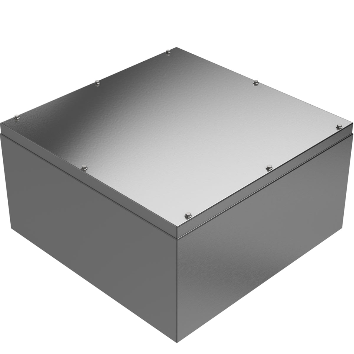 TieDex UK Grey Natural Lid 304 Stainless Steel General Purpose Enclosure, IP66, IK08, IK09, 500 mm x 260 mm x 500 mm
