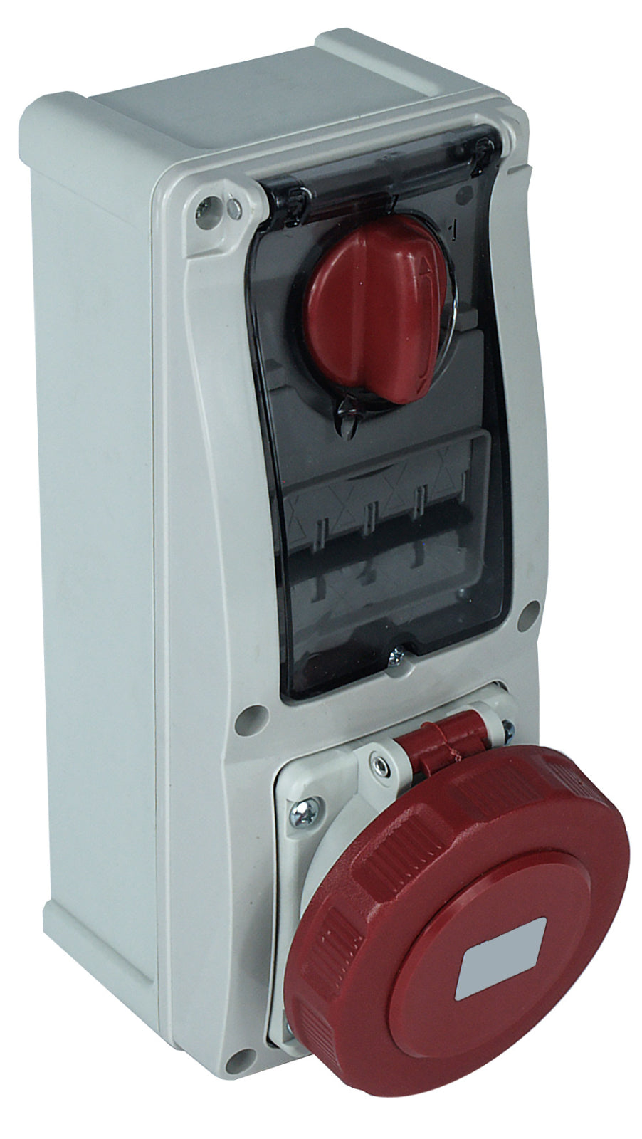 TieDex UK, Rated At 63A, 400V IP67 Red, Wall Mount Industrial Power Connector, 3P+N+PE