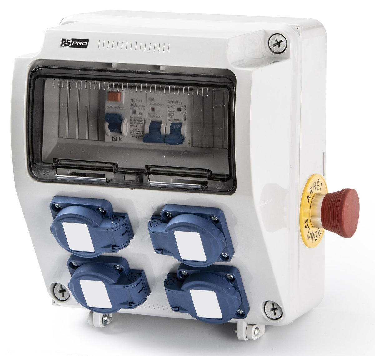 TieDex UK, Rated At 16A, 230V IP54 Blue, Panel Mount Industrial Power Connector, 2P+T