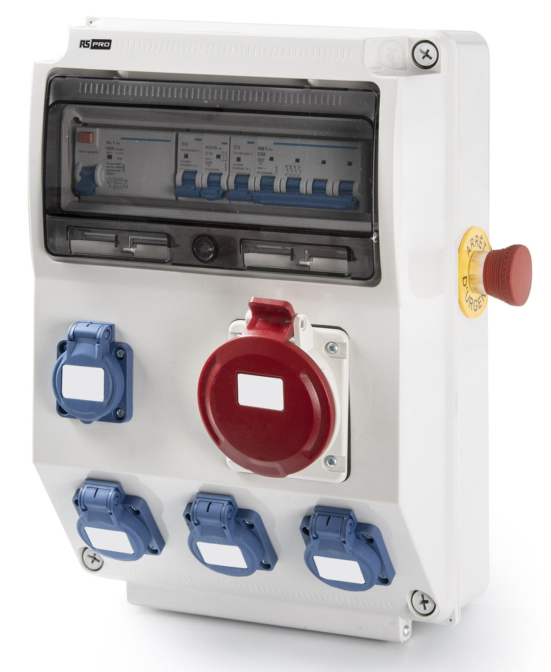 TieDex UK, Rated At 40A, 400V IP44 White, Panel Mount Industrial Power Connector, 2P+PE