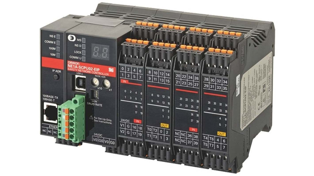 Omron NE1A Series Safety Controller, 40 Safety Inputs, 8 Safety Outputs, 24V