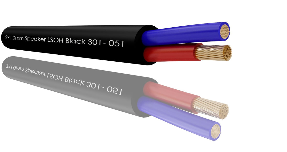 TieDex UK 2 Core, 1 mm² CSA, 6.5 mm OD, 100 m, Black