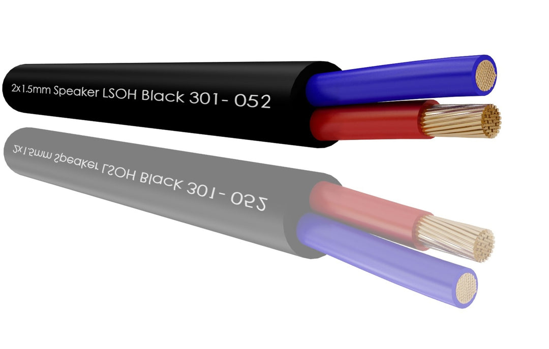 TieDex UK 2 Core, 1.5 mm² CSA, 7.3 mm OD, 100 m, Black