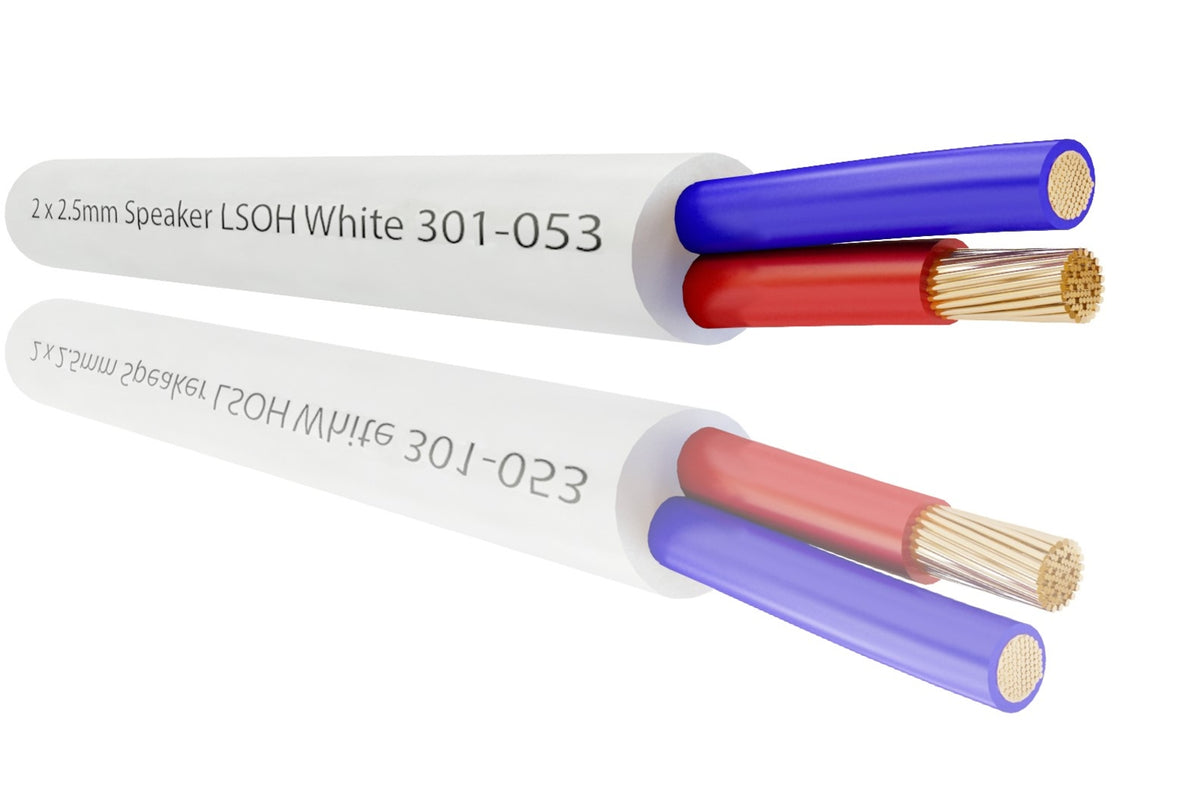 TieDex UK 2 Core, 2.5 mm² CSA, 9 mm OD, 100 m, White