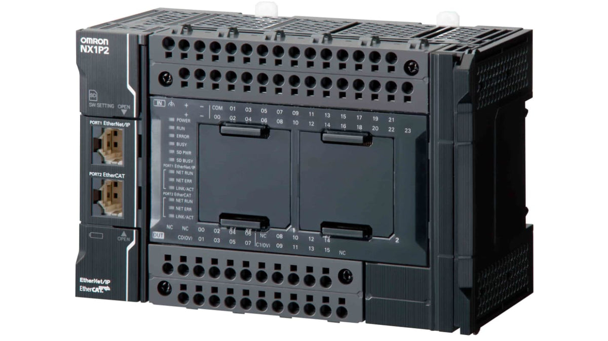 Omron NX102 Series PLC CPU, 24-Input, 16 Outputs, NPN Output