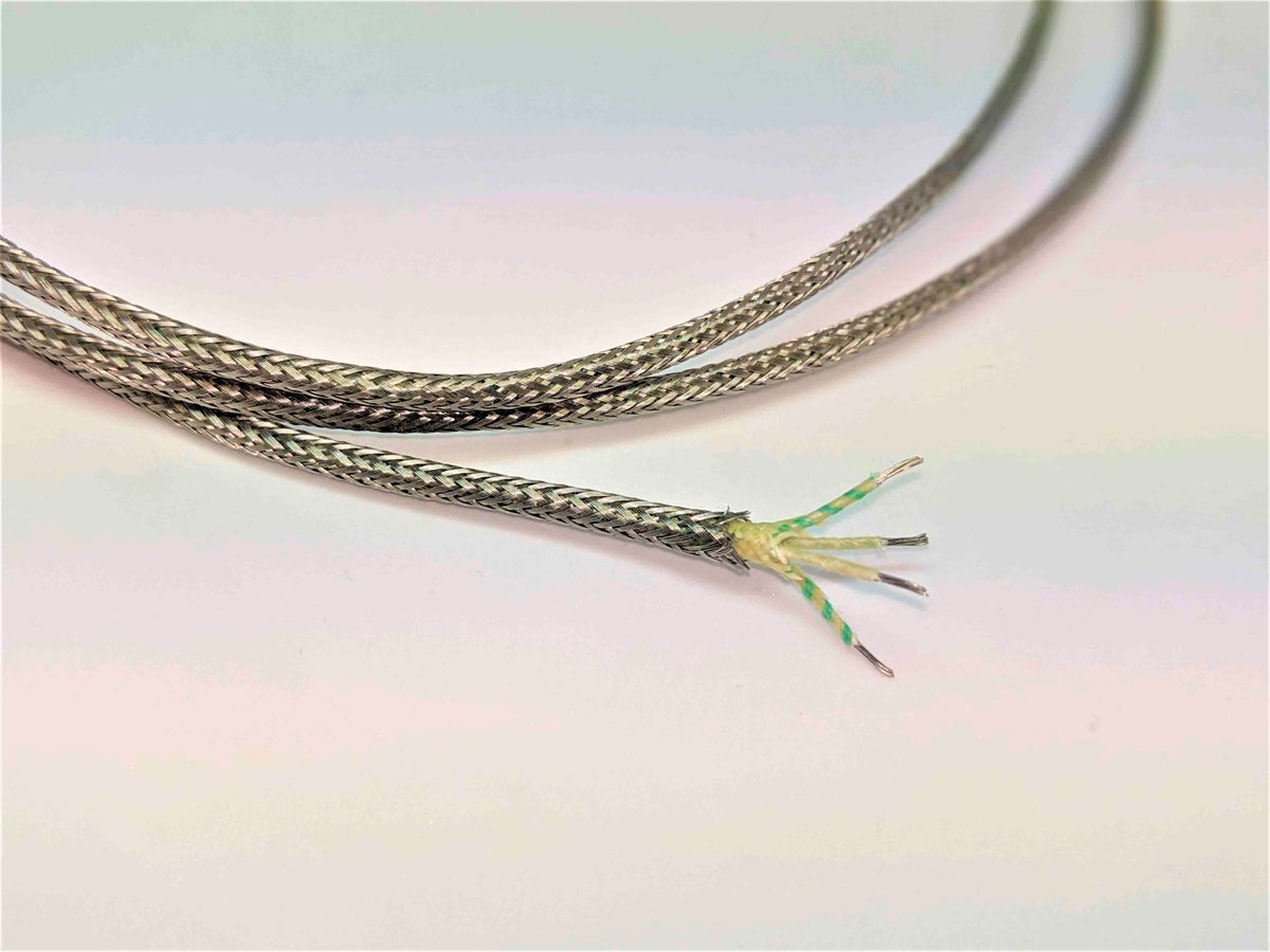 TieDex UK Type K Thermocouple Cable/Wire, Unscreened 50 m, Fibreglass Insulation, 350 °C Max, 7 x 0.2 mm Strands