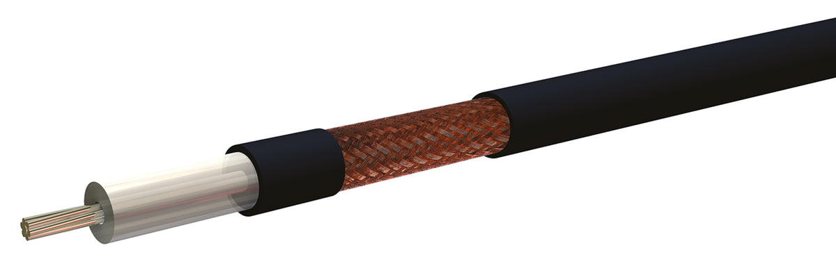 TieDex UK 50 Ω Coaxial Cable, 100 m Black