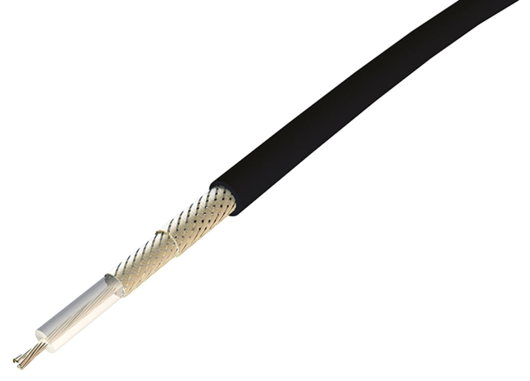 TieDex UK 50 Ω Coaxial Cable, 100 m Black