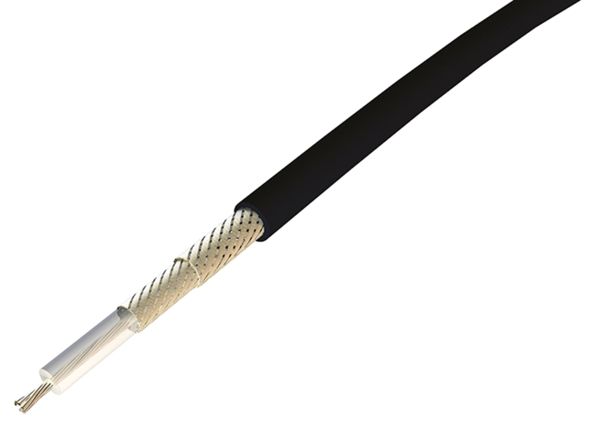 TieDex UK 50 Ω Coaxial Cable, 100 m Black