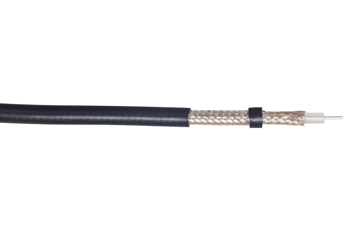 TieDex UK 50 Ω Coaxial Cable, 100 m Black