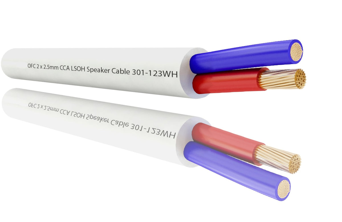 TieDex UK 2 Core, 2.5 mm² CSA Unscreened, 9.3 mm OD, 100 m, White
