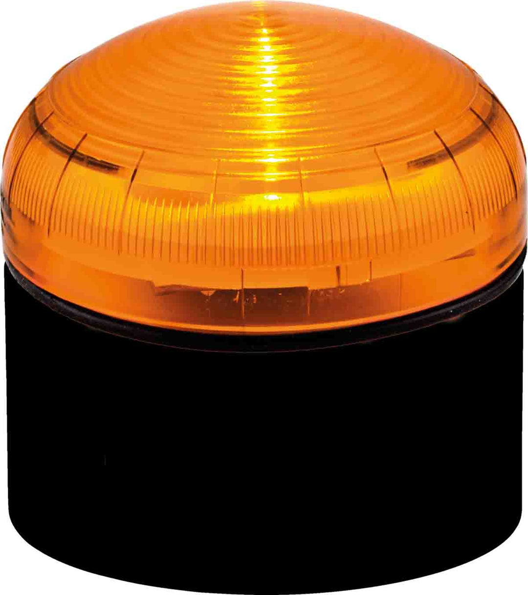 TieDex UK Amber LED Beacon 12V ac/dc, 24 V ac/dc Flashing, Steady, LED Bulb, IP66