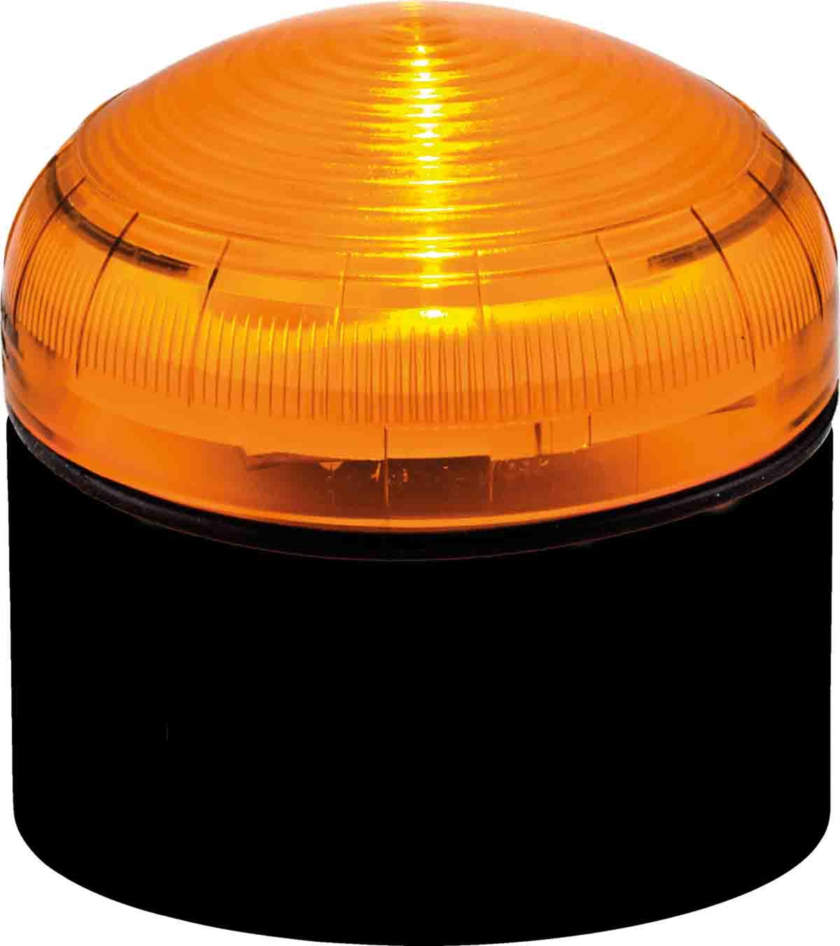 TieDex UK Amber LED Beacon 12V ac/dc, 24 V ac/dc Flashing, Steady, LED Bulb, IP66