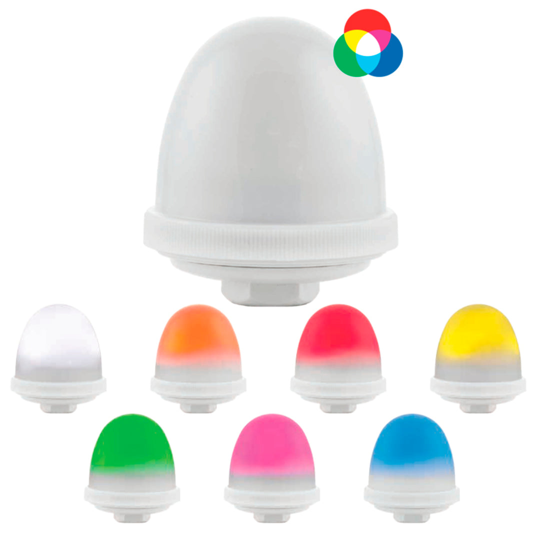 TieDex UK Green, Blue, Yellow, White, Red, Purple Beacon 24V ac/dc Steady Panel, LED Bulb, IP66