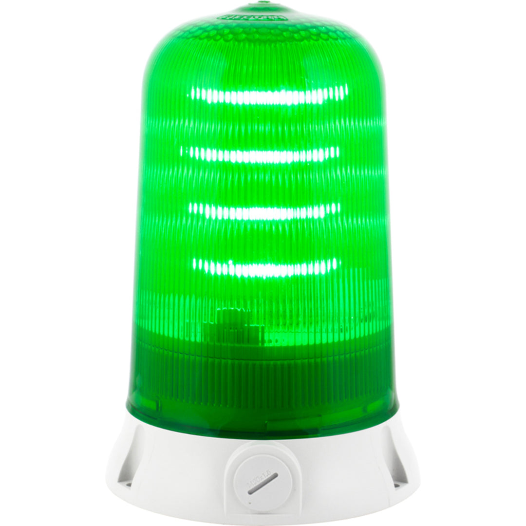 TieDex UK Green Beacon 240V Flashing, Rotating, Steady Base, LED Bulb, IP65