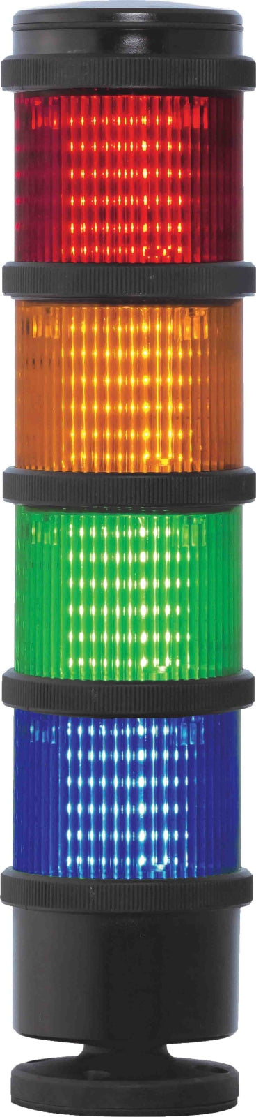 TieDex UK Blue, Green, Red, Amber Signal Tower No Sounder Component, 4 Lights 240V Base