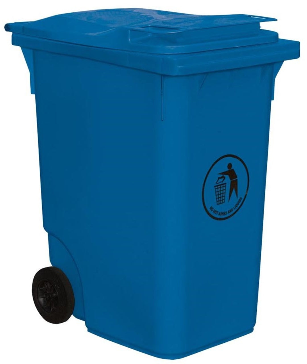 TieDex UK 360L Blue Flip Polyethylene Waste Bin