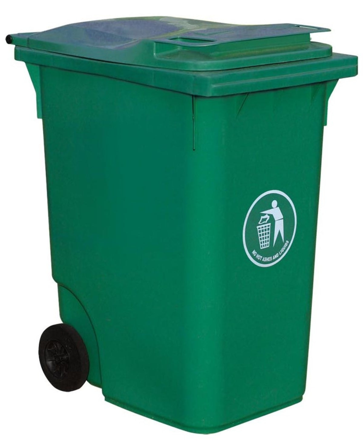 TieDex UK 360L Green Flip Polyethylene Waste Bin