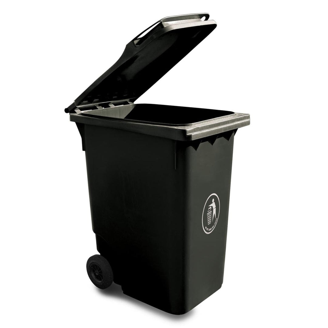 TieDex UK 360L Grey Flip Polyethylene Waste Bin