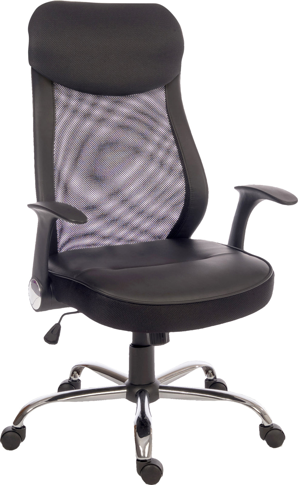 TieDex UK Black Fabric Executive Chair, 110 kg Weight Capacity