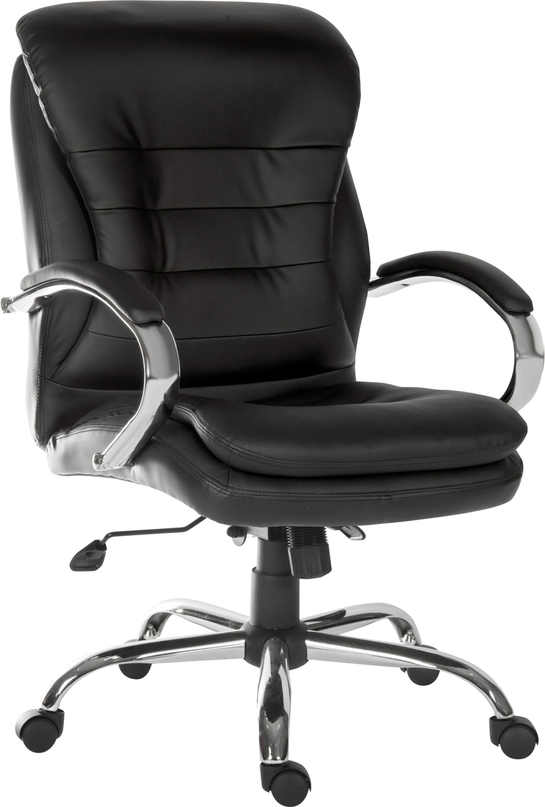 TieDex UK Black Leather Executive Chair, 120 kg Weight Capacity