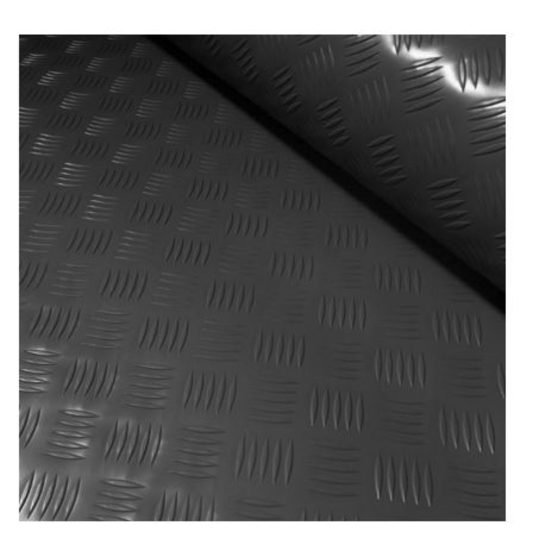 TieDex UK Black Anti-Slip Flooring Polyvinyl Chloride Roll Anti-Slip Finish 10 m x 2m x 2 mm
