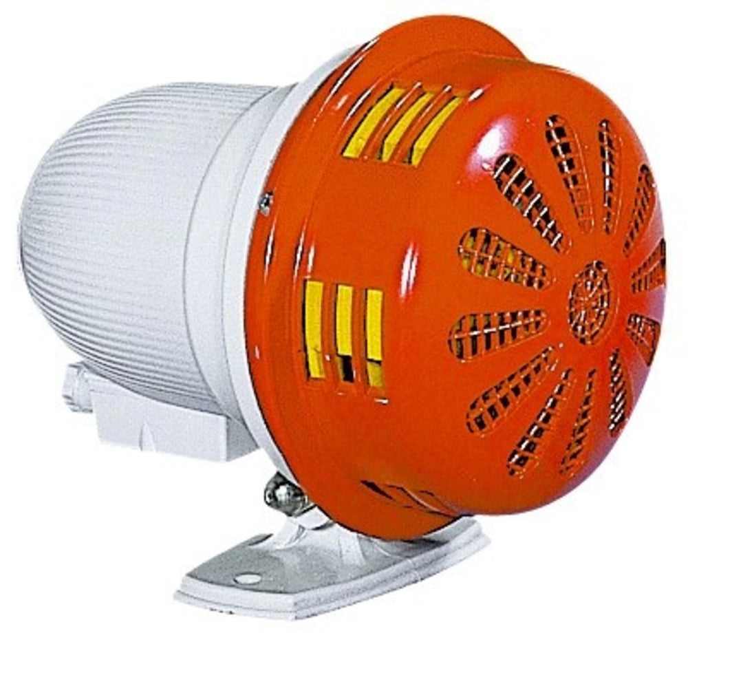 TieDex UK Siren 110V ac, IP43 114 dB @ 1m, AC Bracket, 1-Tone