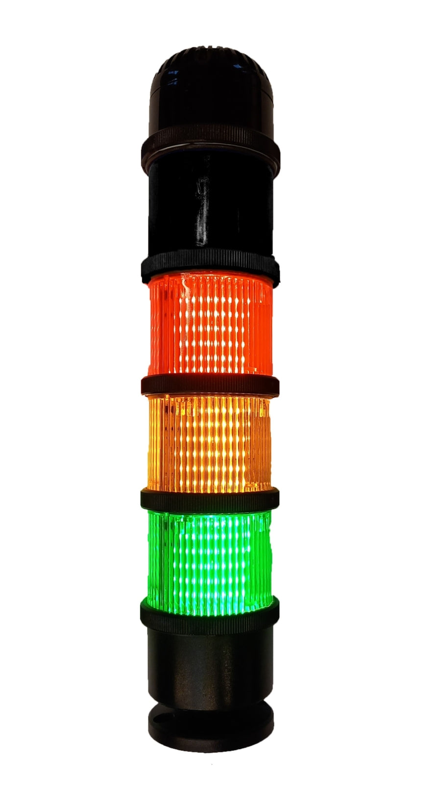 TieDex UK Green, Amber, Red Signal Tower Buzzer, 3 Lights 24V ac/dc Base