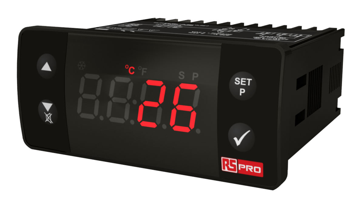 TieDex UK Panel Mount On-Off Temperature Controller 1 Input, 1 Output Relay 24V On-Off