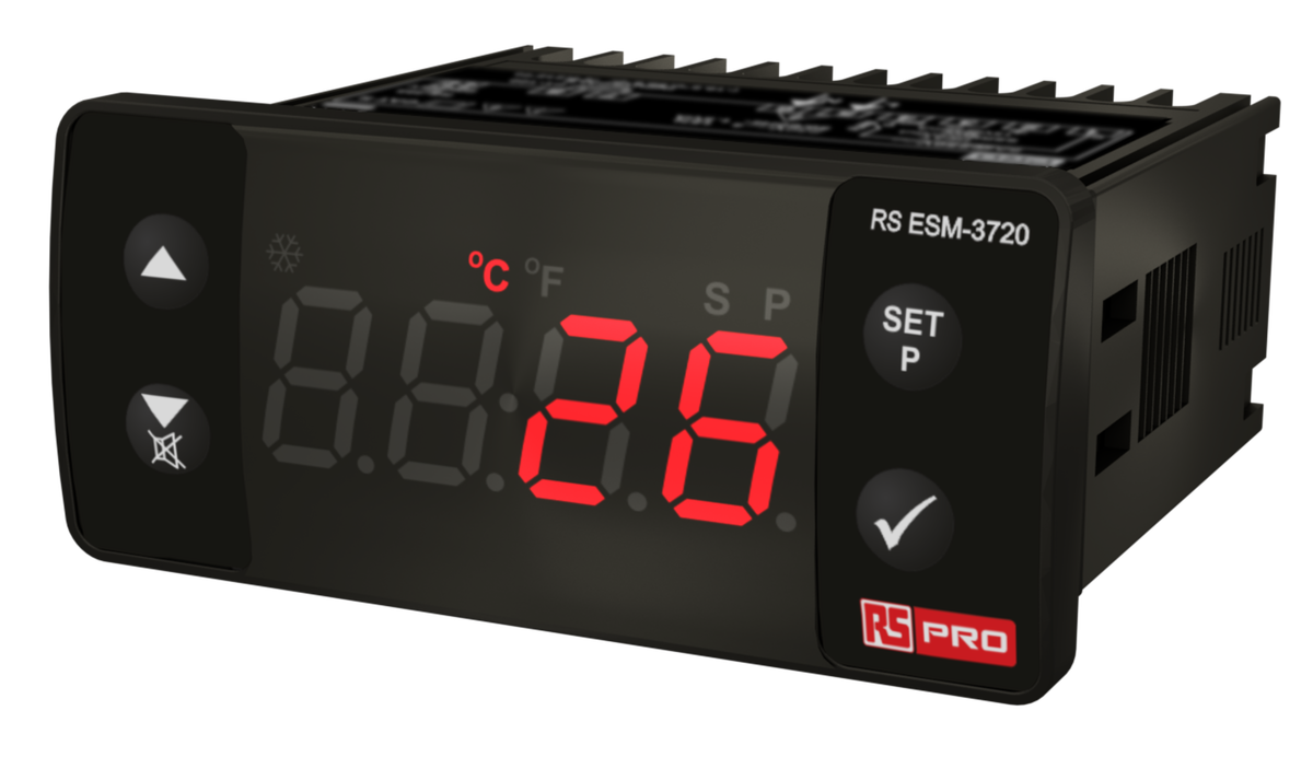 TieDex UK Panel Mount PID Temperature Controller 1 Input, 2 Output SSR, Relay 30V On-Off, PID Controller
