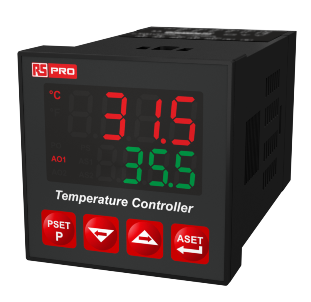 TieDex UK Panel Mount PID Temperature Controller 2 Input, 3 Output Relay, SSR 24V On-Off, PID Controller