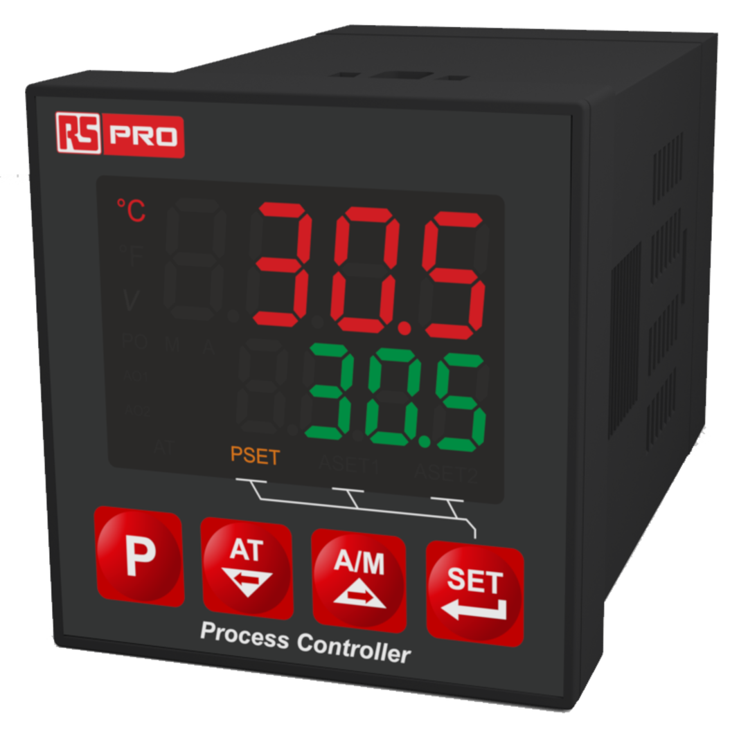 TieDex UK Panel Mount PID Temperature Controller 3 Input, 3 Output Relay 24V On-Off, PID Controller