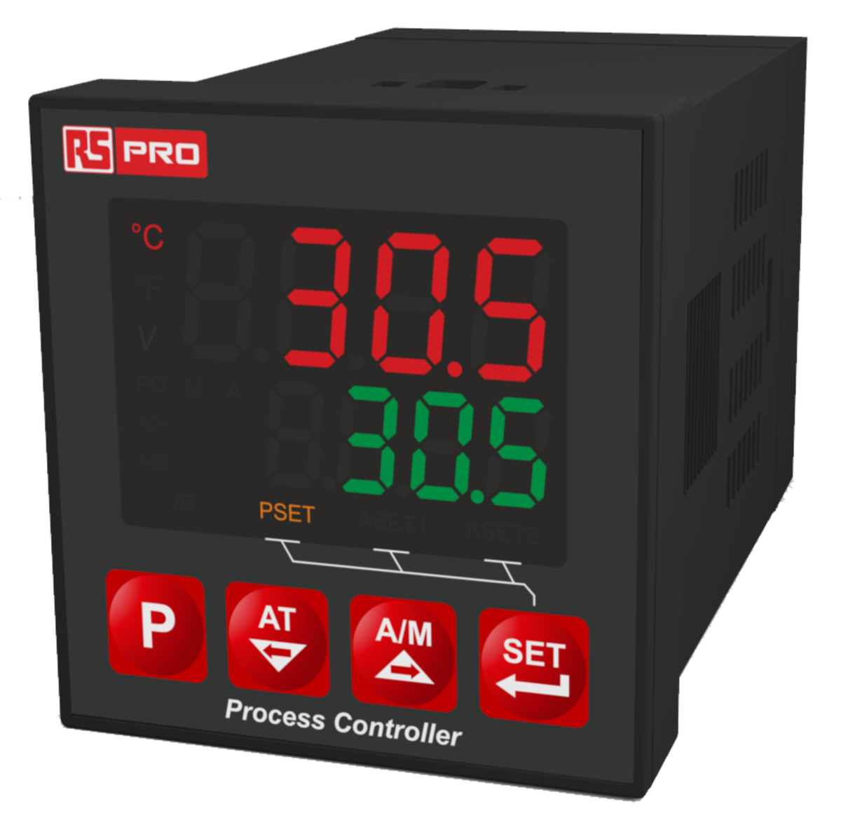 TieDex UK Panel Mount PID Temperature Controller 3 Input, 3 Output Relay 24V On-Off, PID Controller