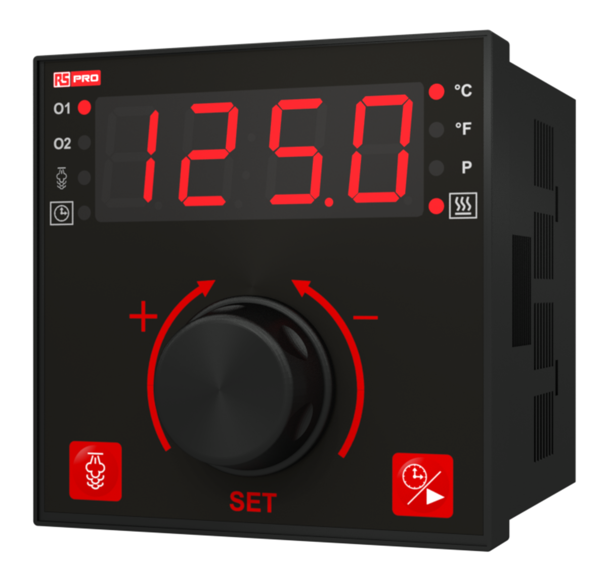 TieDex UK Panel Mount On-Off Temperature Controller 3 Input, 3 Output SSR, Relay 240V Temperature Control