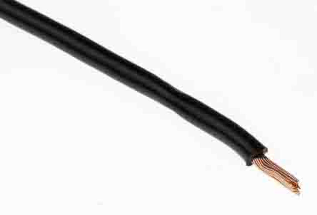 TieDex UK Black Hook Up Wire, 16 AWG, 30 x 0.2 mm, 200 μm core strands, 305 m, Polyvinyl Chloride