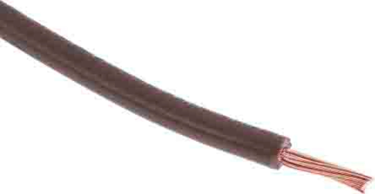 TieDex UK Brown Hook Up Wire, 16 AWG, 30 x 0.2 mm, 200 μm core strands, 305 m, Polyvinyl Chloride